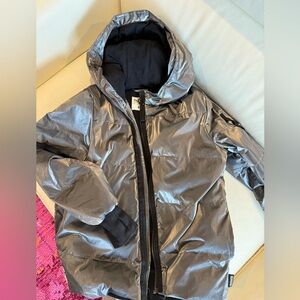 Nununu Shiny Silver Hooded Jacket
